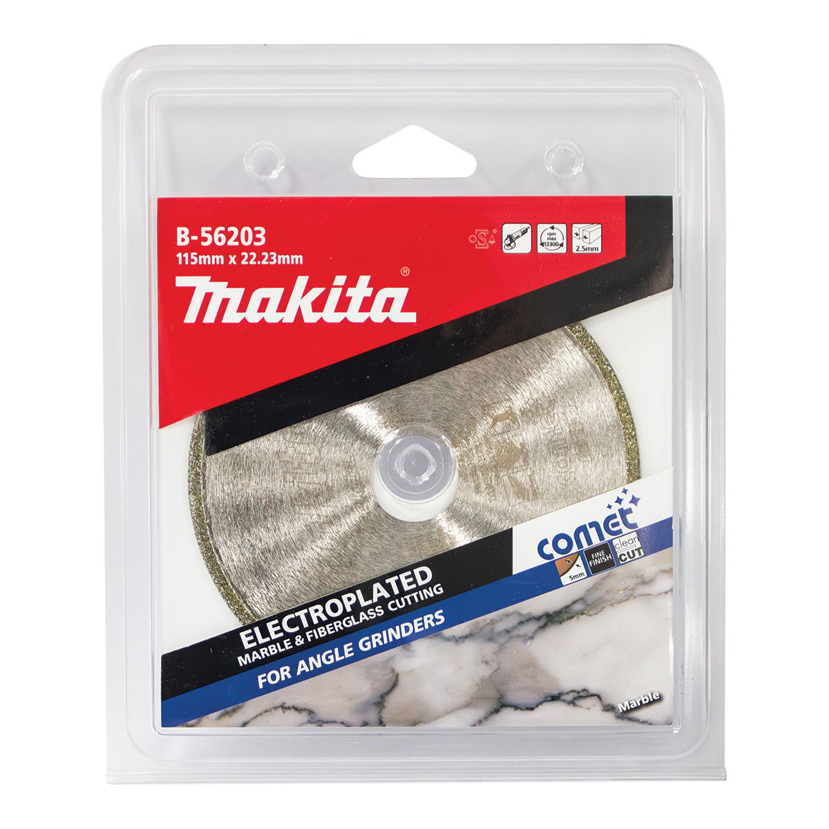B-56203 - 115mm x 22.23mm Comet Electroplated diamond blade