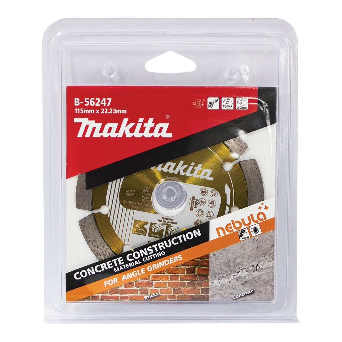 B-56247 - 115mm x 22.23mm Nebula Segmented diamond blade