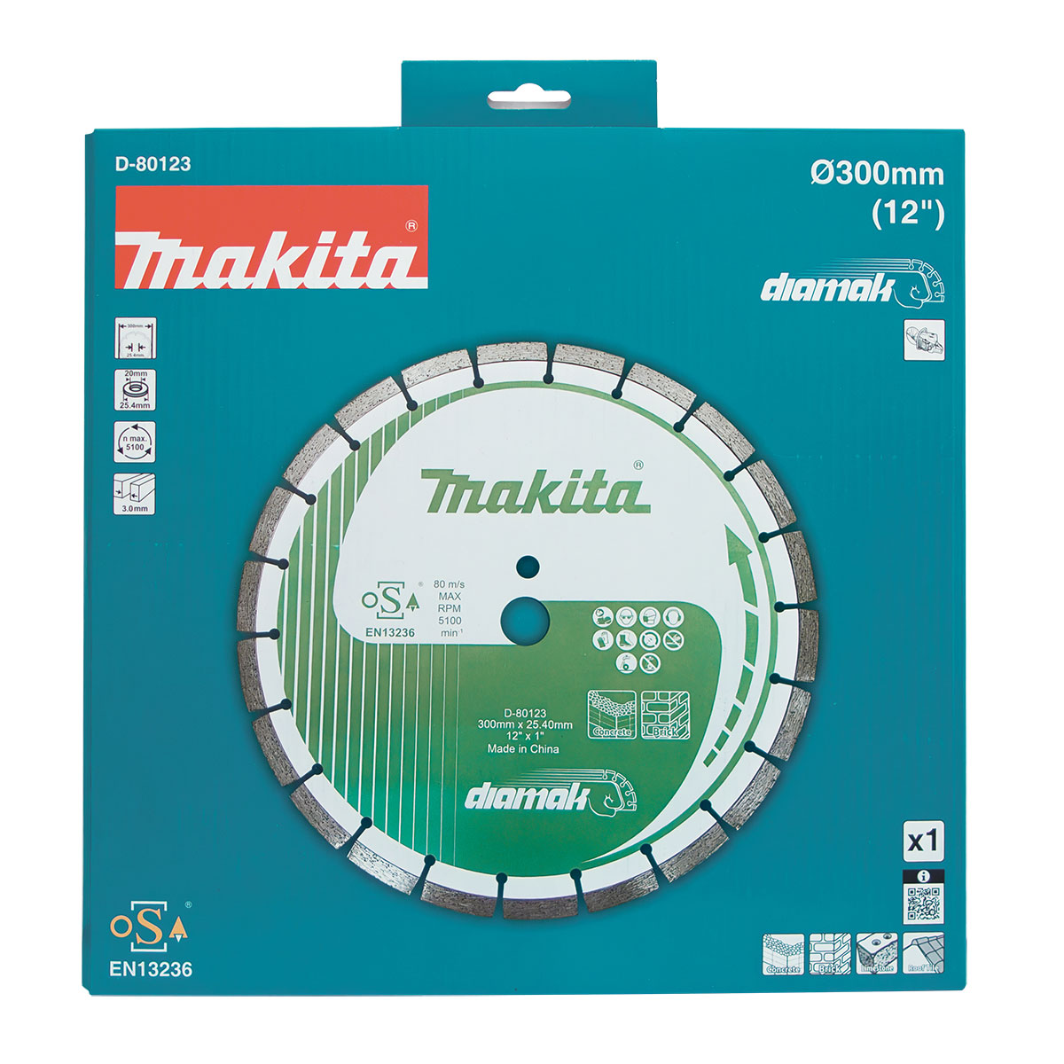 D-80123 - 300mm x 25.4/20mm Diamak Segmented diamond blade