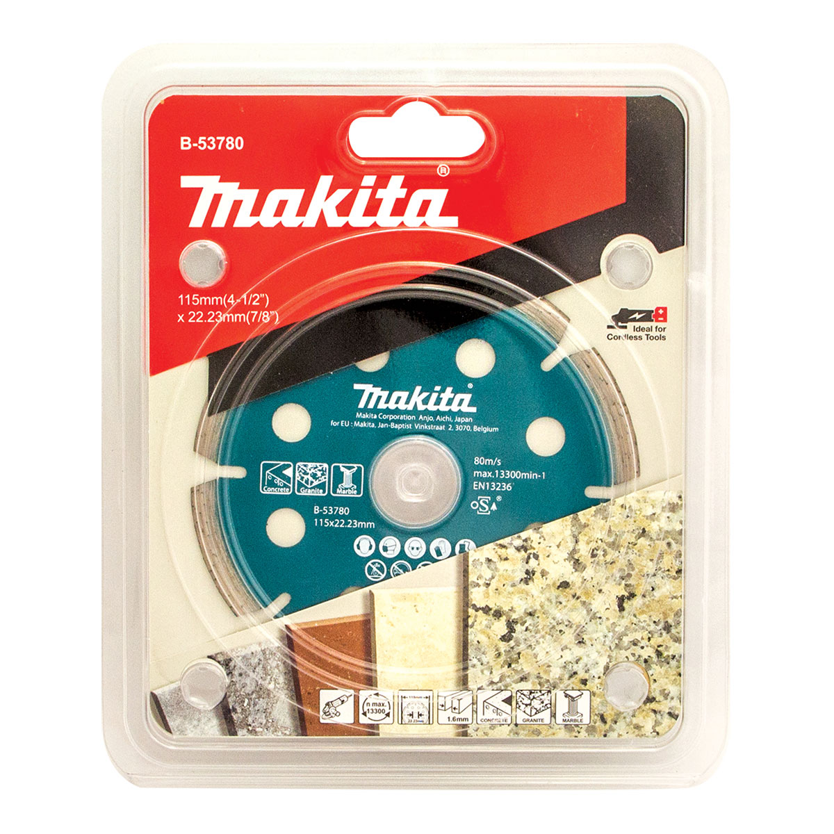 B-53780 - 115mm x 22.23mm Thin Segmented diamond blade
