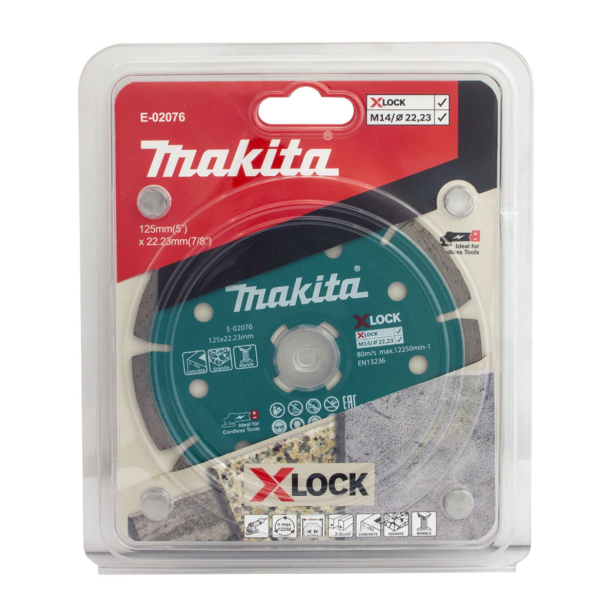 E-02076 - 125mm x 1.6mm  X-Lock Segmented diamond blade