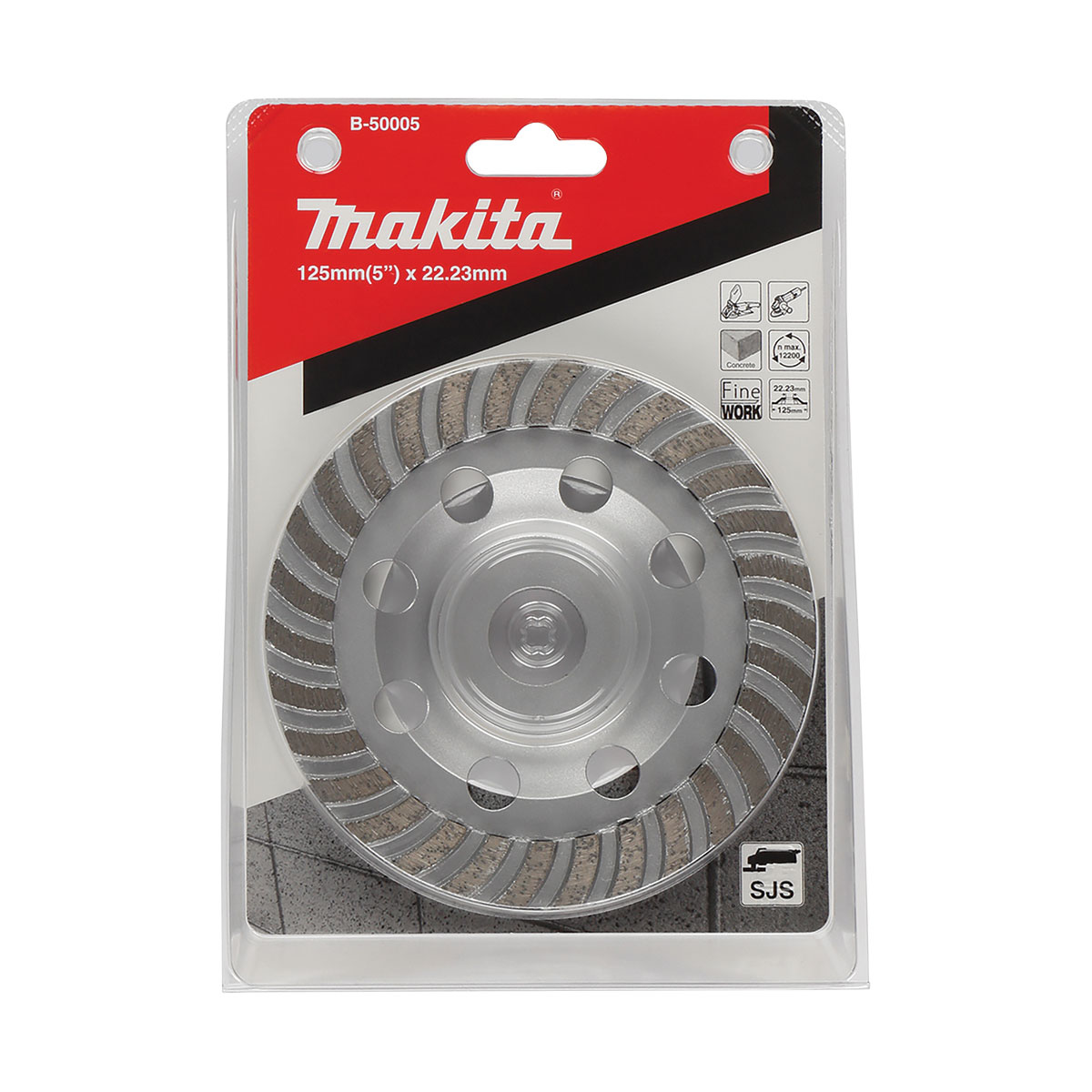 B-50005 - 125mm x 22.23mm Offset Diamond - Finishing