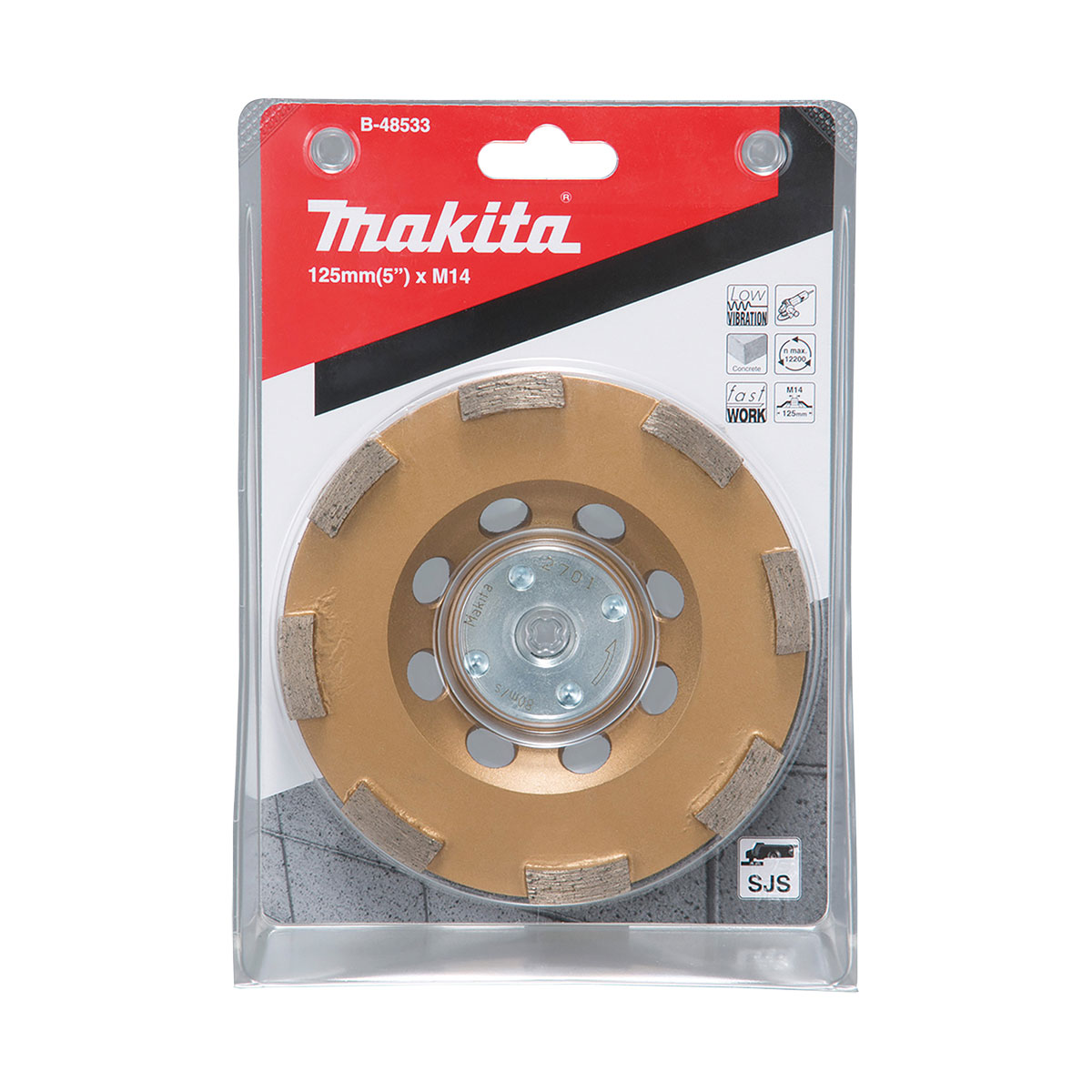 B-48533 - 125mm x M14 AVT Offset Diamond - Single Row