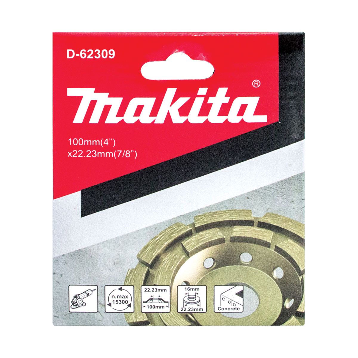 D-62309 - 100mm x 22.23mm Offset Diamond - Double Row