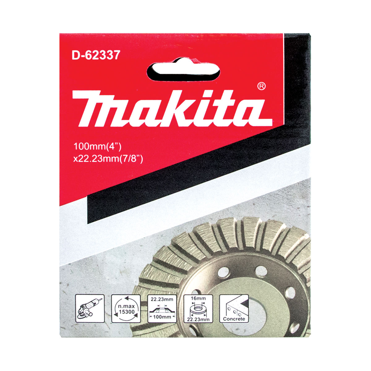 D-62337 - 100mm x 22.23mm Offset Diamond - Turbo