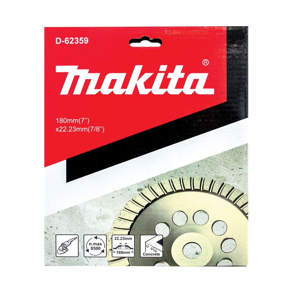D-62359 - 180mm x 22.23mm Offset Diamond - Turbo