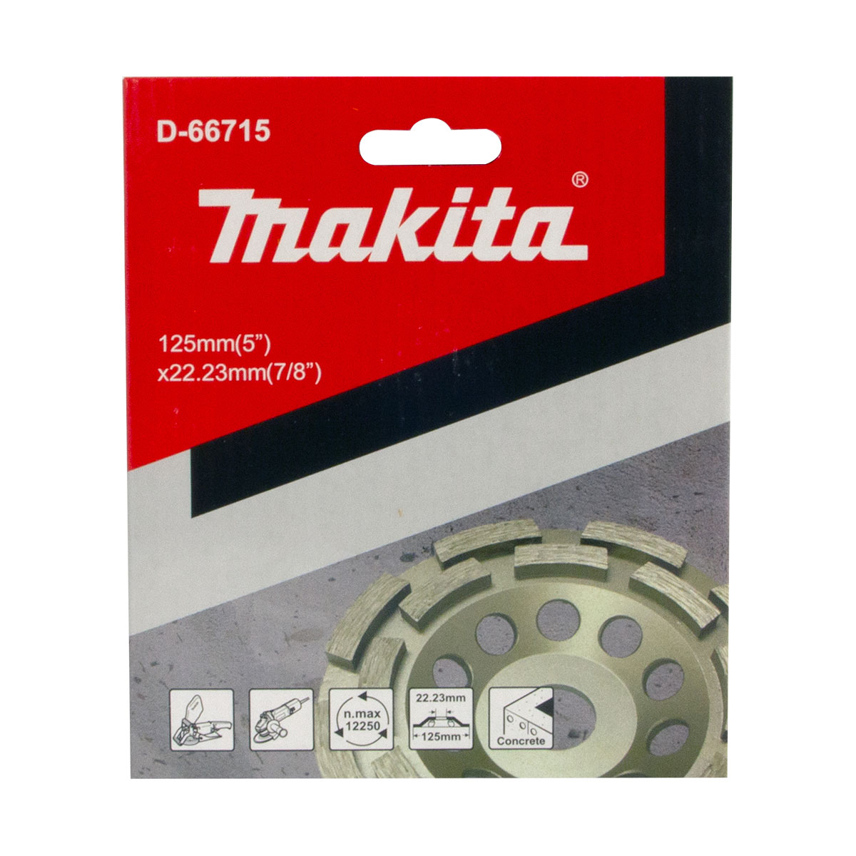 D-66715 - 125mm x 22.23mm Offset Diamond - Double Row