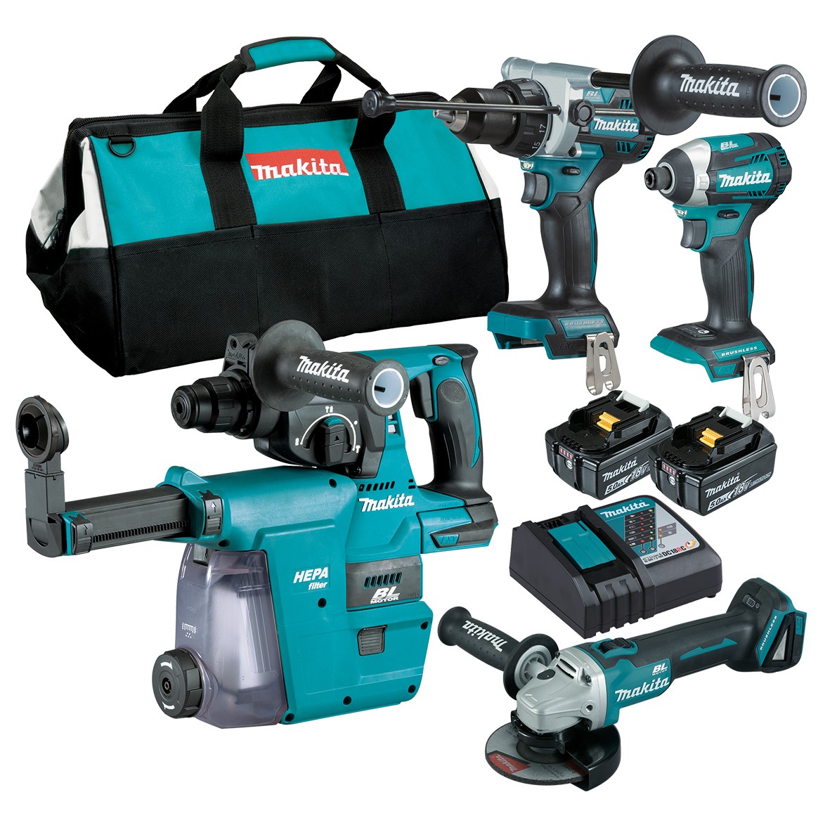 DLX4148TX1- 18V Brushless 4-Piece Combo Kit