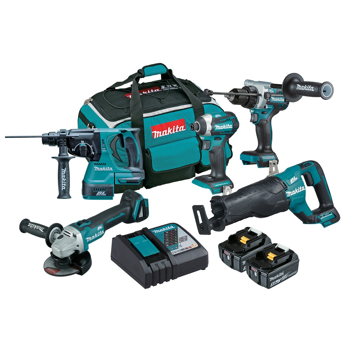 DLX5063TX1- 18V Brushless 5-Piece Combo Kit