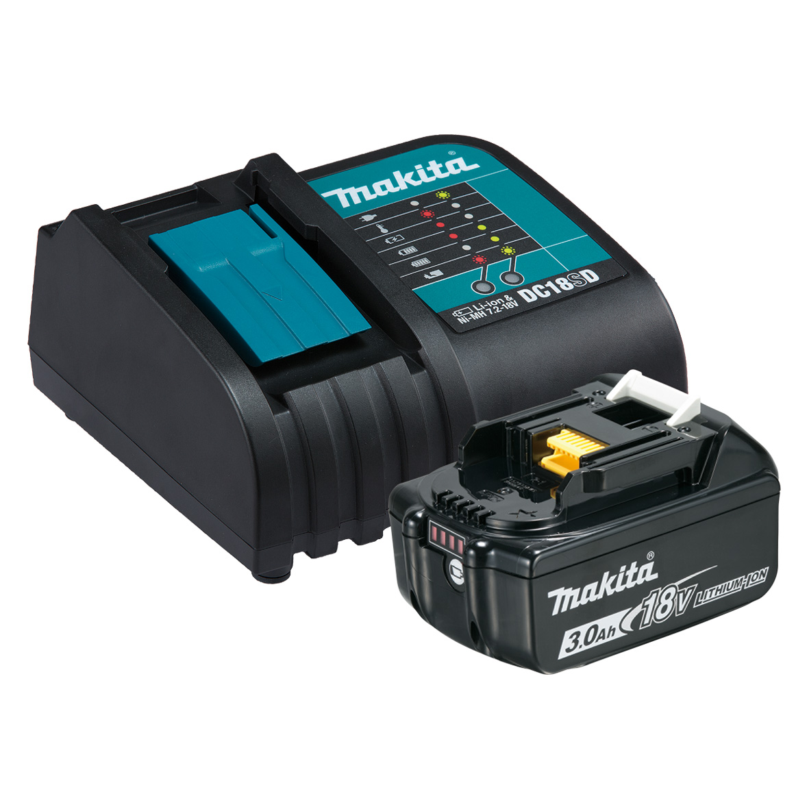 198399-6-Single Port Optimum Charger with 3.0Ah fuel gauge battery