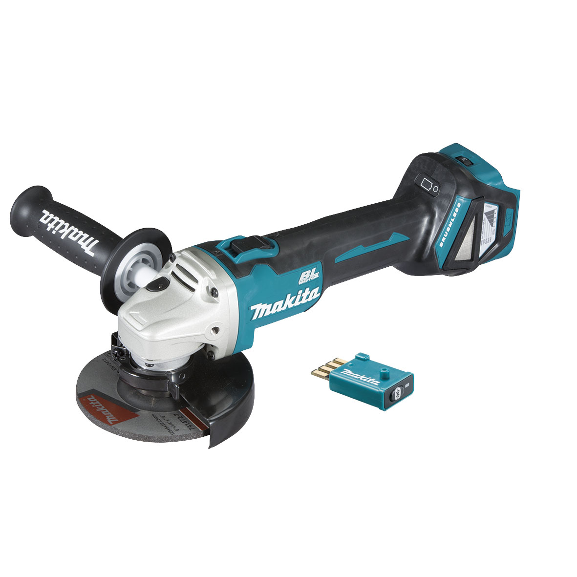 DGA512RTEU-18V Brushless AWS 125mm Slide Switch Angle Grinder Kit