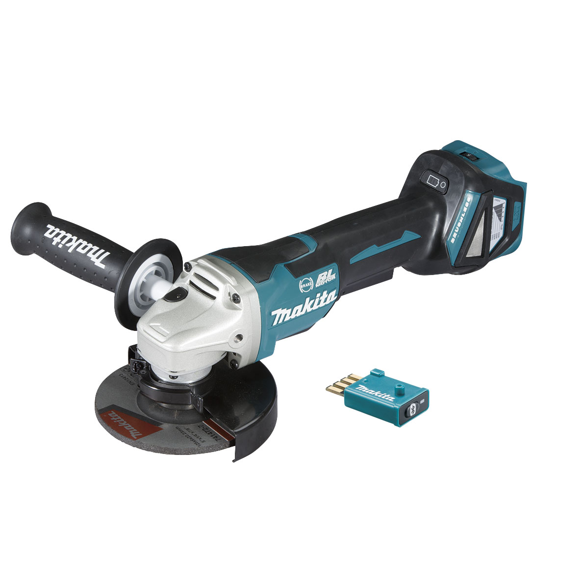 DGA518RTEU-18V Brushless AWS 125mm Paddle Switch Angle Grinder Kit