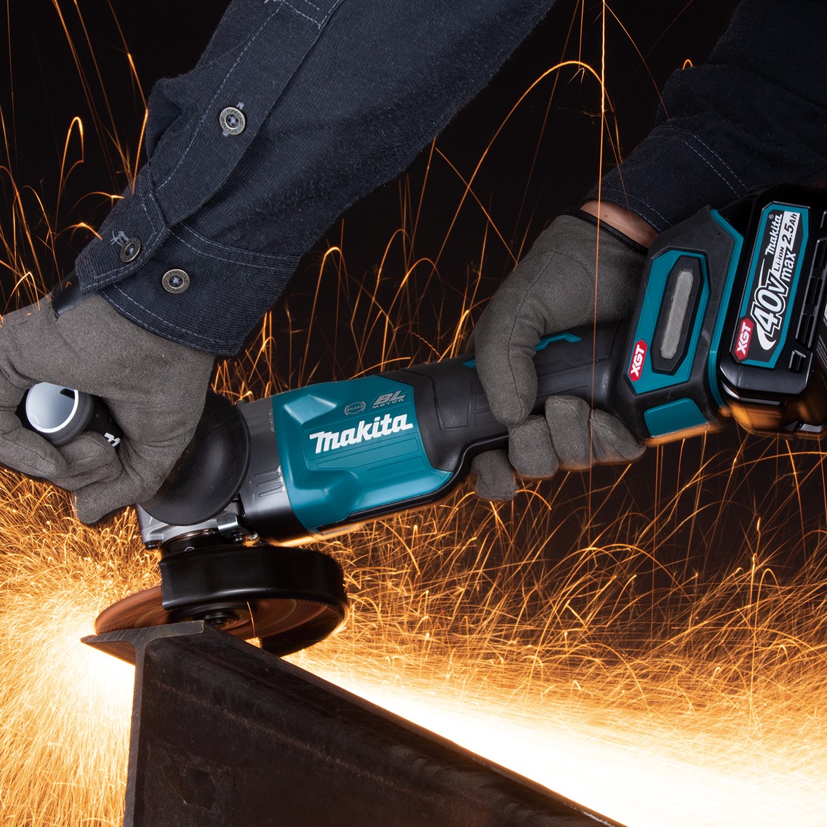 GA029GM201-40V Max Brushless 125mm (5")  Variable Speed Paddle Switch Angle Grinder Kit