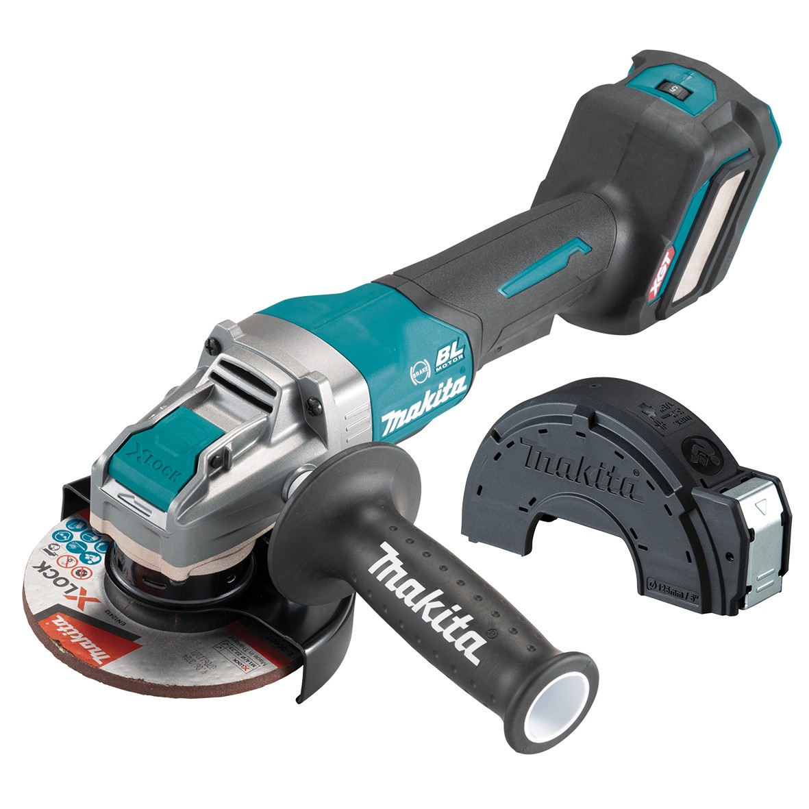 GA044GM202- 40V Max Brushless X-Lock 125mm (5") Paddle Switch Angle Grinder Kit