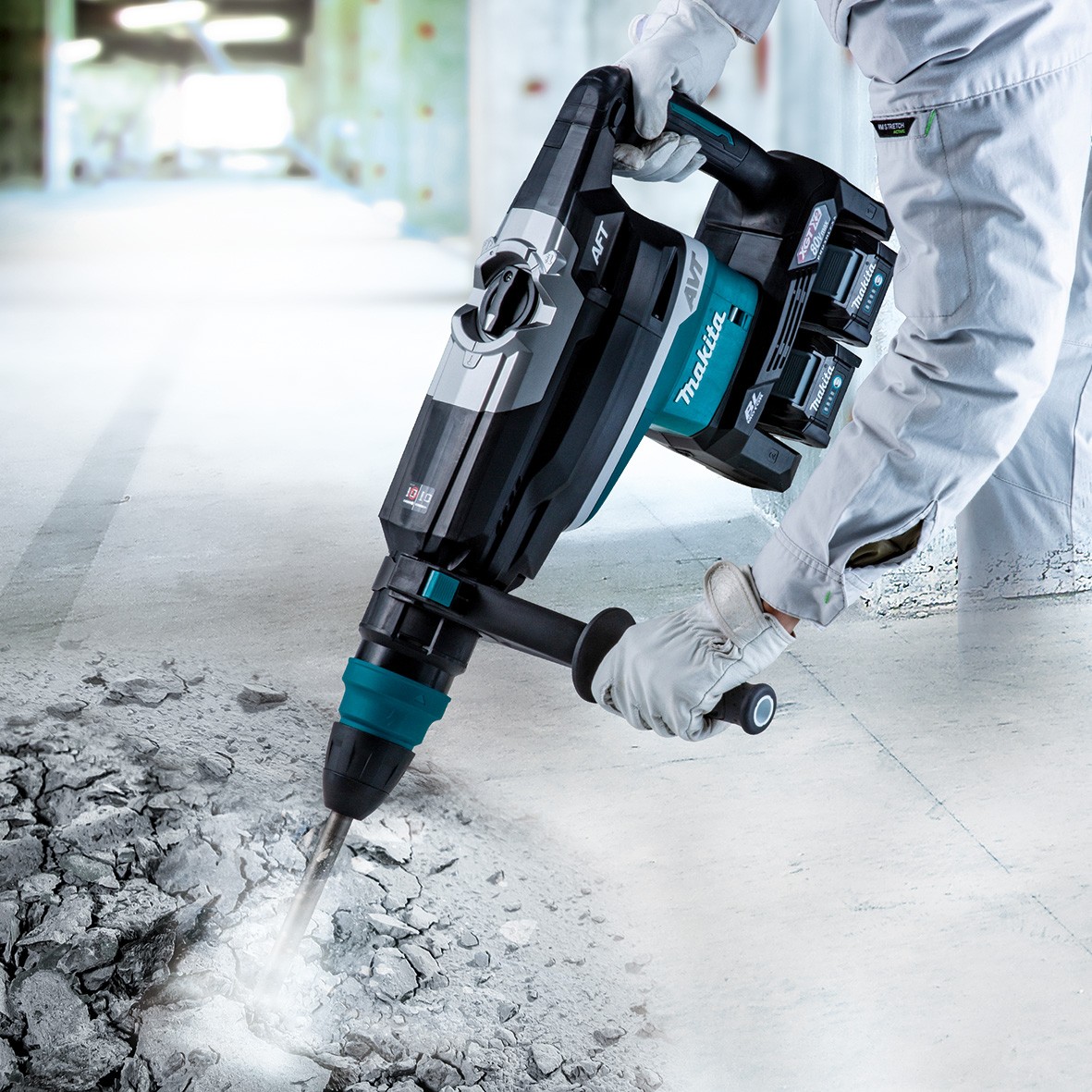 HR006GT201- 80V Max (40Vx2) Brushless 52mm SDS Max Rotary Hammer