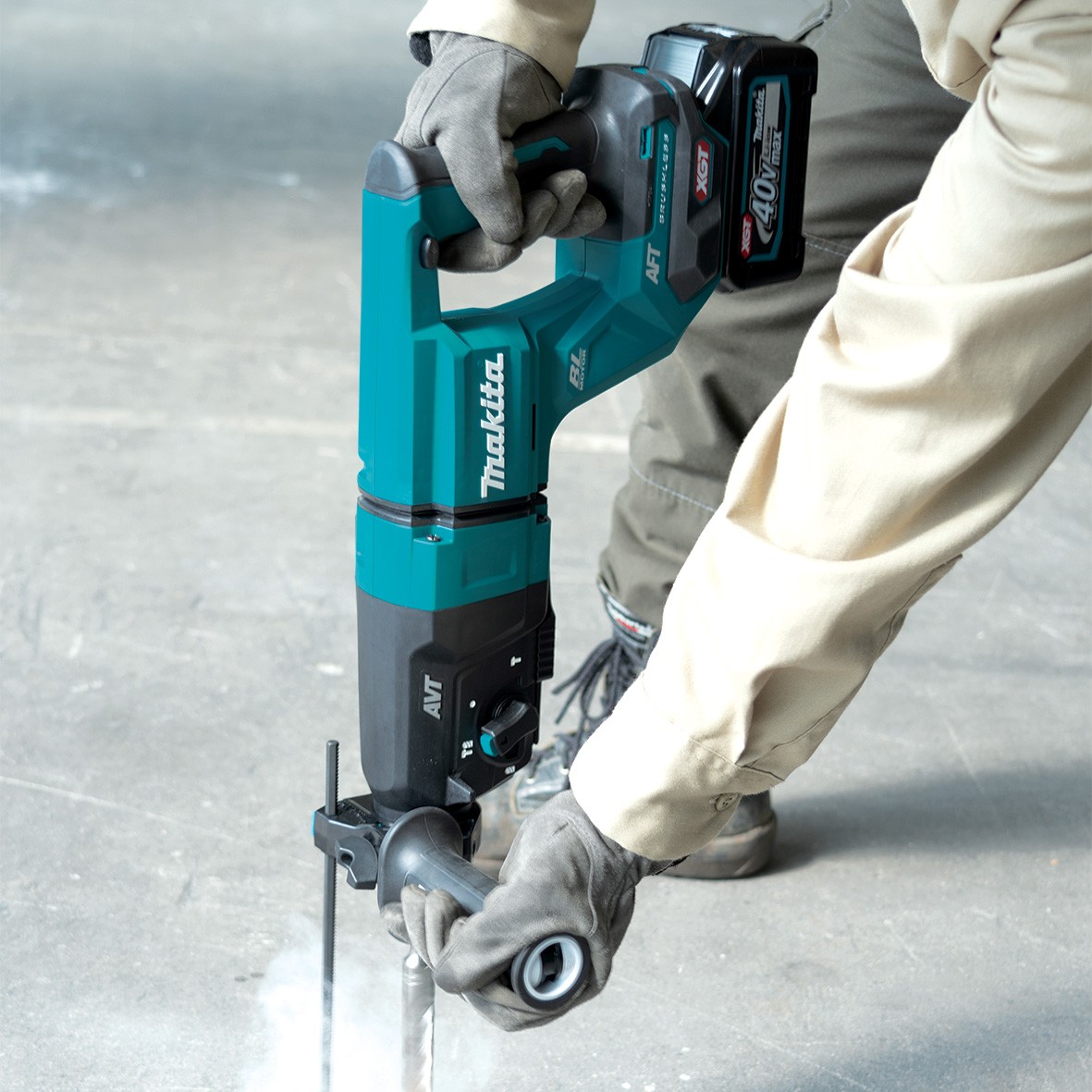 HR007GM201- 40V Max Brushless 28mm SDS Plus  Rotary Hammer Kit