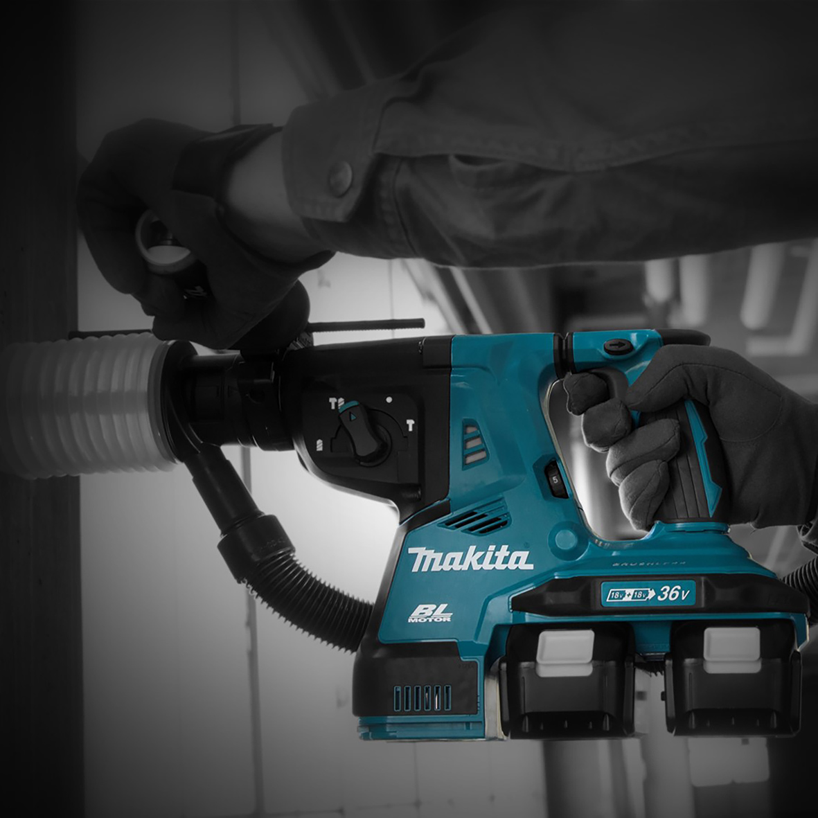 DHR282ZJU-18Vx2 Mobile Brushless AWS  28mm SDS Plus Rotary Hammer