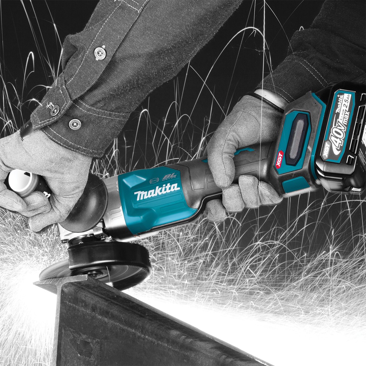 GA029GZ- 40V Max Brushless 125mm (5") Variable Speed Paddle Switch Angle Grinder