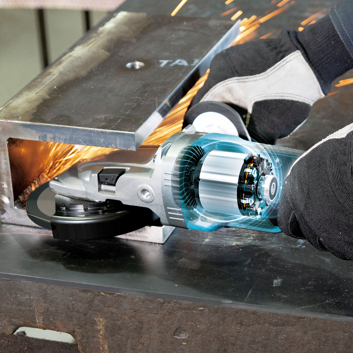 GA056GZ - 40V Max Brushless 125mm (5") Flat Head Paddle Switch Angle Grinder