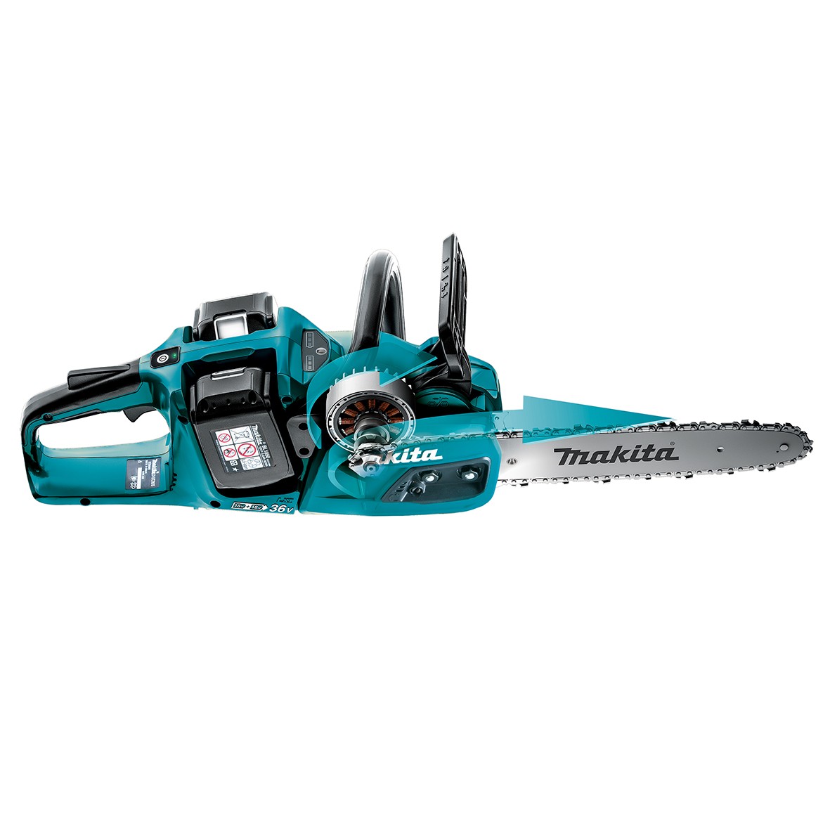 DUC405PT2-18Vx2 Brushless Chainsaw 400mm (16") Kit